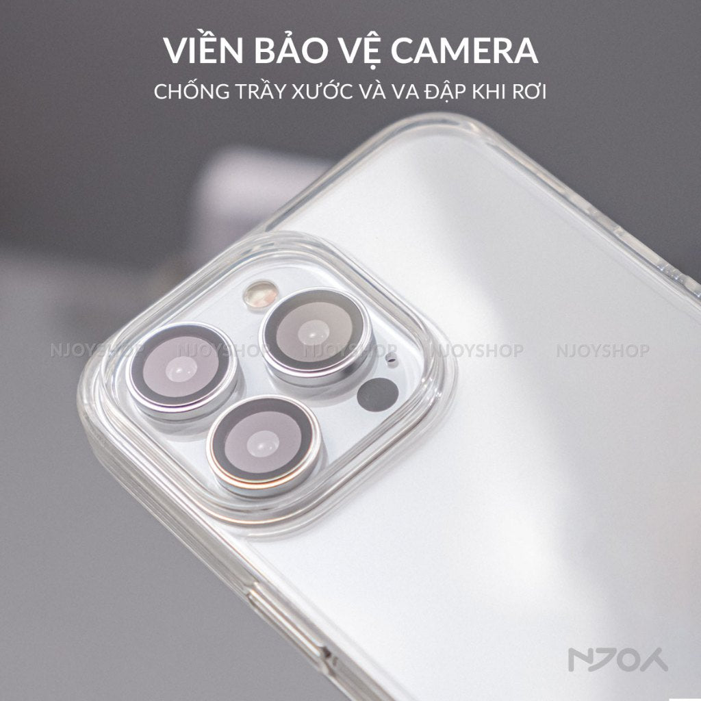Ốp Trong Suốt Mỏng Nhẹ Bảo Vệ Camera Chống Ố Cho iPhone 17 Pro Max 16 15 14 12 12 11