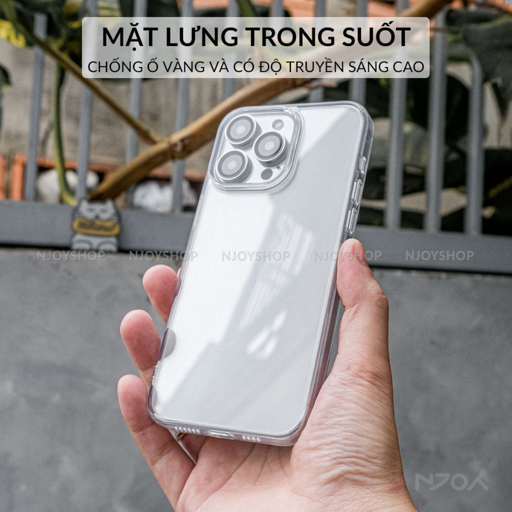 Ốp Trong Suốt Mỏng Nhẹ Bảo Vệ Camera Chống Ố Cho iPhone 17 Pro Max 16 15 14 12 12 11