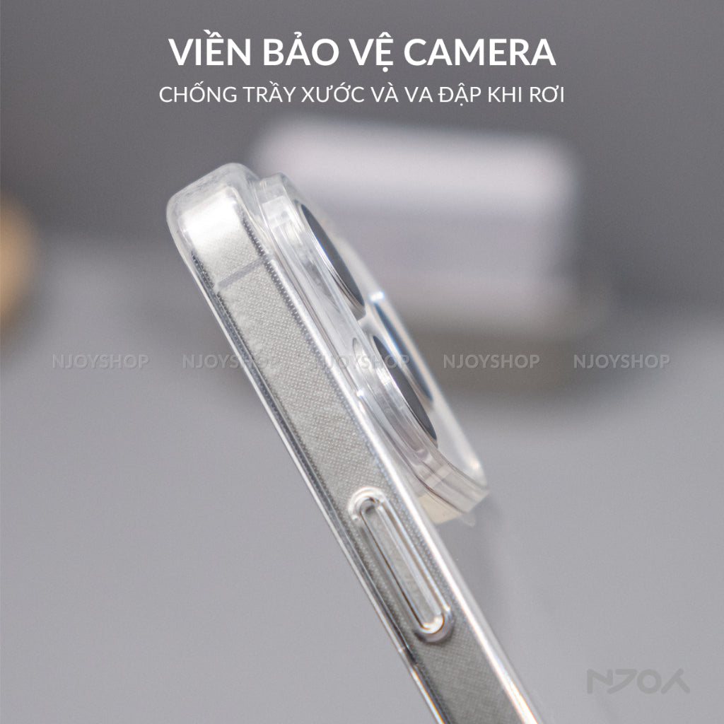 Ốp Trong Suốt Mỏng Nhẹ Bảo Vệ Camera Chống Ố Cho iPhone 17 Pro Max 16 15 14 12 12 11