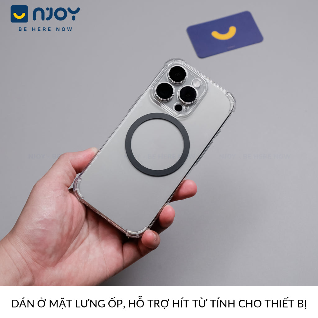 Vòng Hỗ Trợ Sạc Không Dây Magsafe Keo 3M Cho Điện Thoại iPhone 16 Pro Max 15 14 13 12 11 X Xsmax