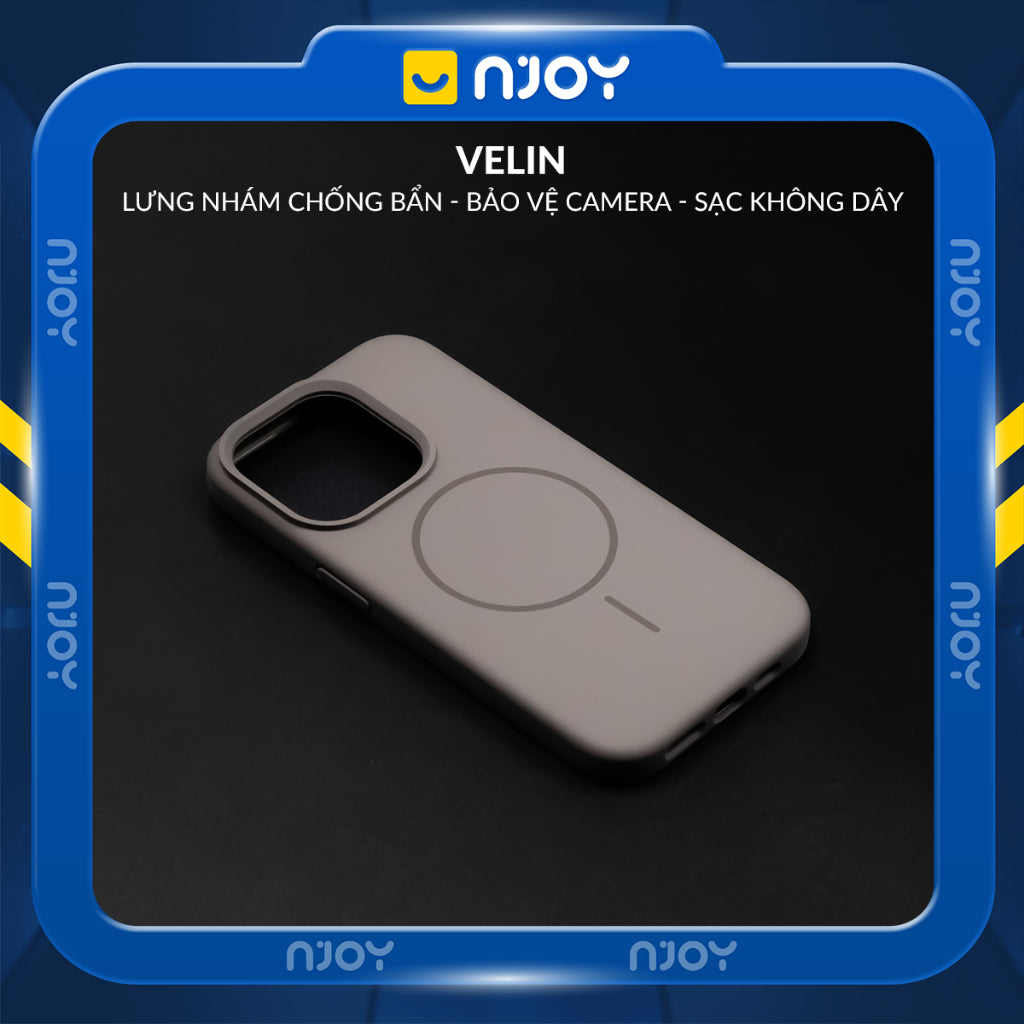 Ốp Chống Bẩn Hỗ Trợ Sạc Không Dây Từ Tính Lót Nhung Cho Điện Thoại iPhone 16 Pro Max 15 14 13