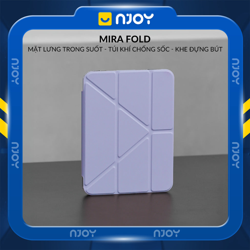 Bao Da Ốp Lưng iPad Trong Suốt Chống Sốc Mặt Lưng Gấp Gọn Chữ Y Có Khay Đựng Bút Apple Pencil