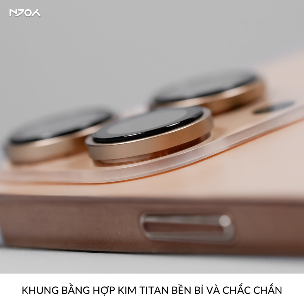 Bộ Vòng Cường Lực Bảo Vệ Camera Anank AR Chống Trầy Xước Màu Nguyên Bản Cho iPhone 13 14 15 Pro Max Njoyshop
