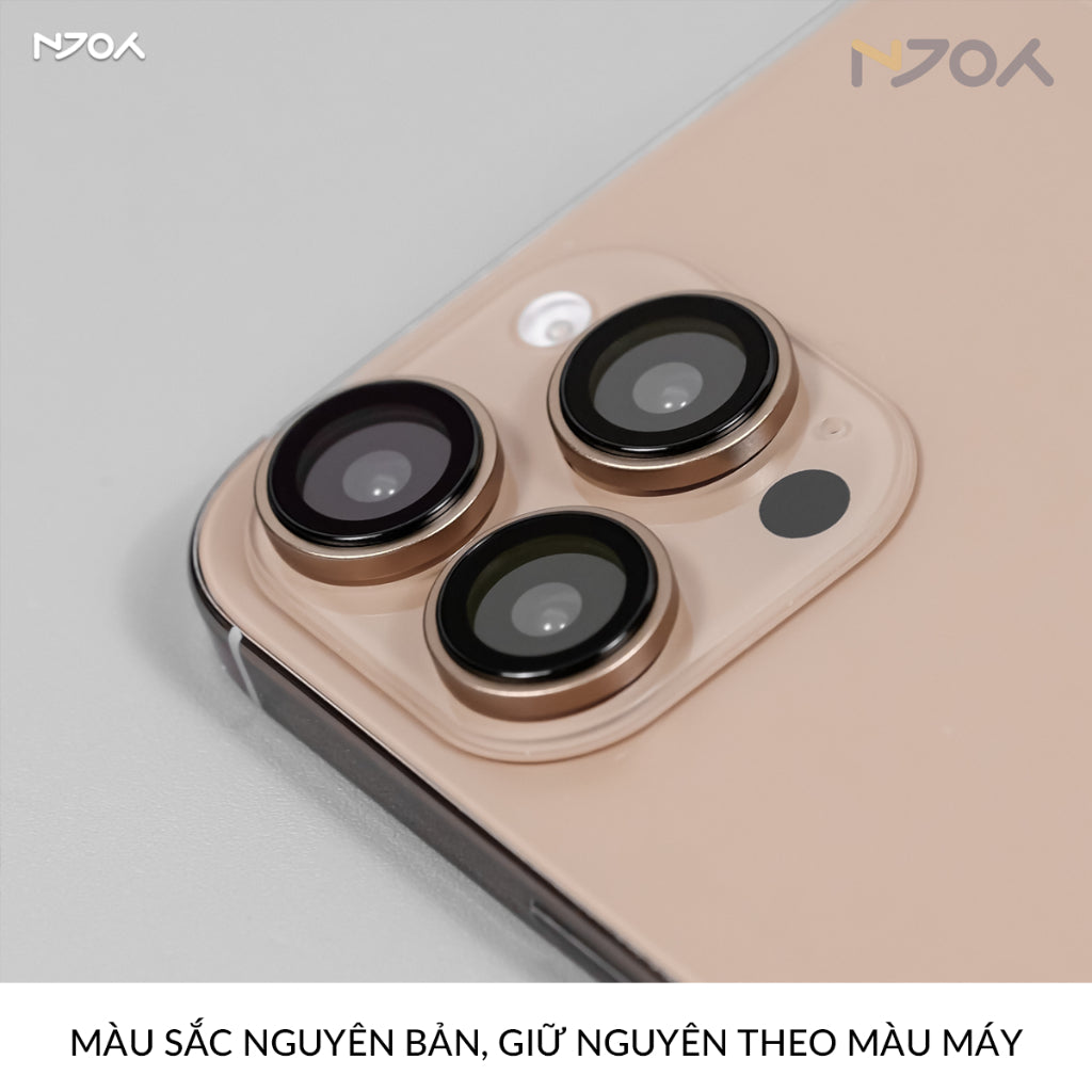 Bộ Vòng Cường Lực Bảo Vệ Camera Anank AR Chống Trầy Xước Màu Nguyên Bản Cho iPhone 13 14 15 Pro Max Njoyshop