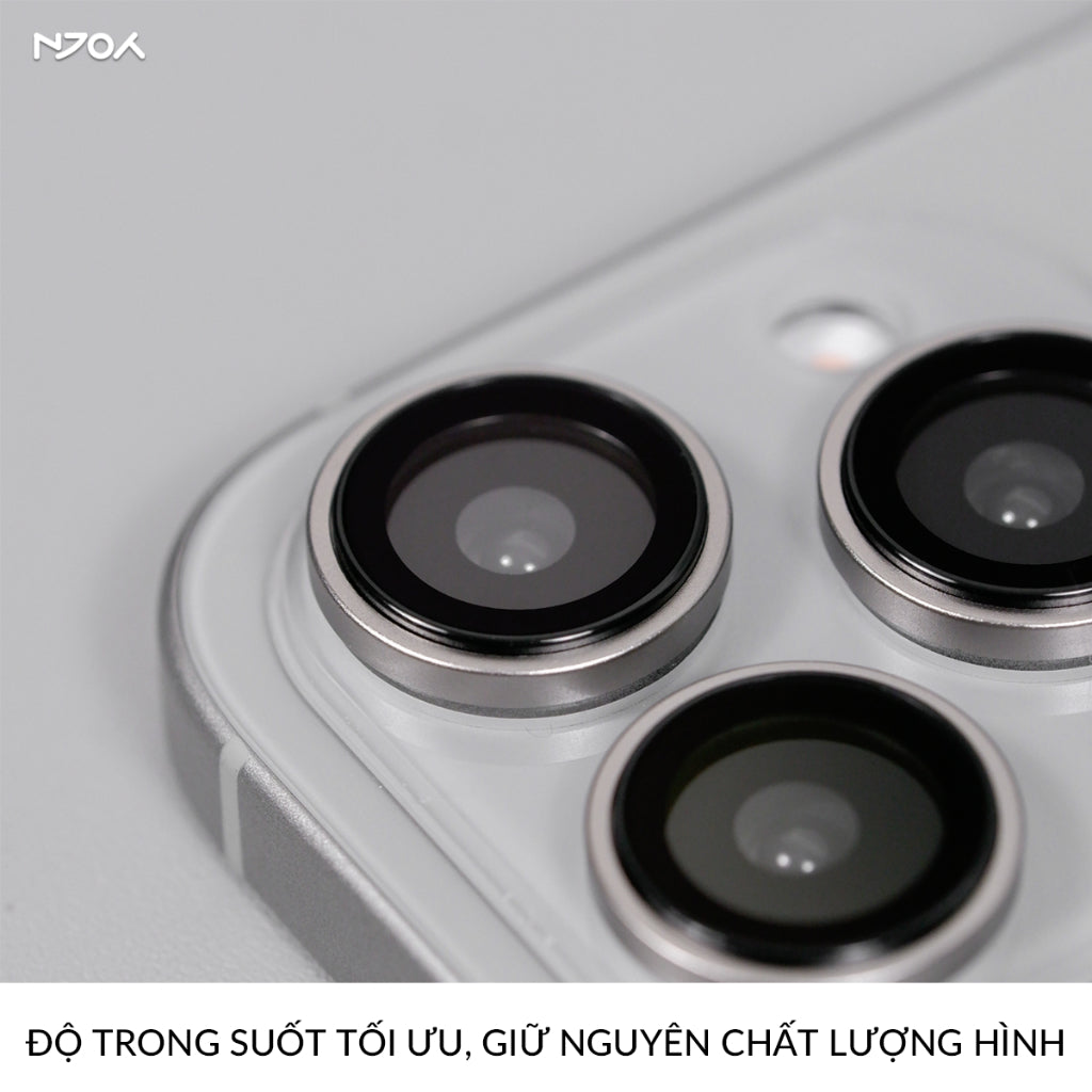 Bộ Vòng Cường Lực Bảo Vệ Camera Anank AR Chống Trầy Xước Màu Nguyên Bản Cho iPhone 13 14 15 Pro Max Njoyshop