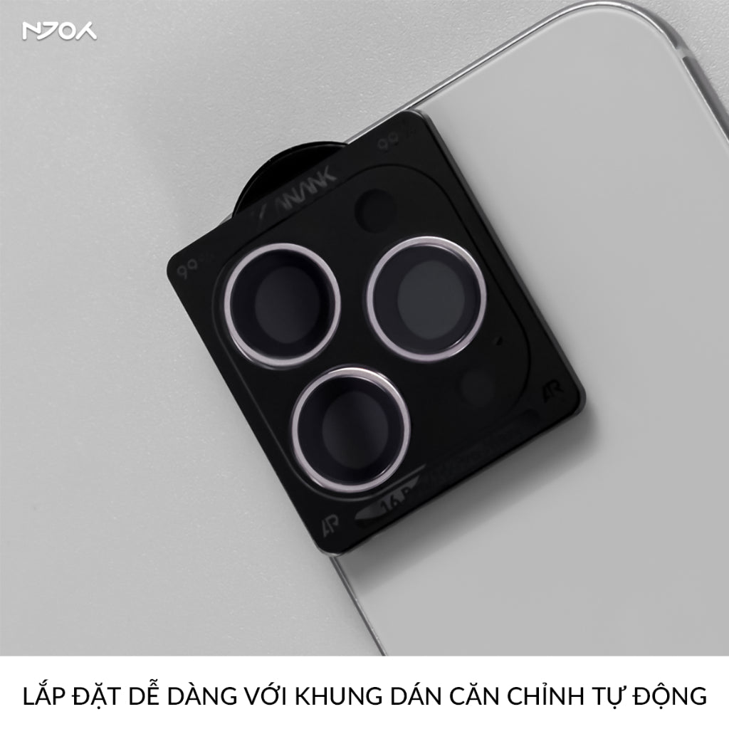 Bộ Vòng Cường Lực Bảo Vệ Camera Anank AR Chống Trầy Xước Màu Nguyên Bản Cho iPhone 13 14 15 Pro Max Njoyshop