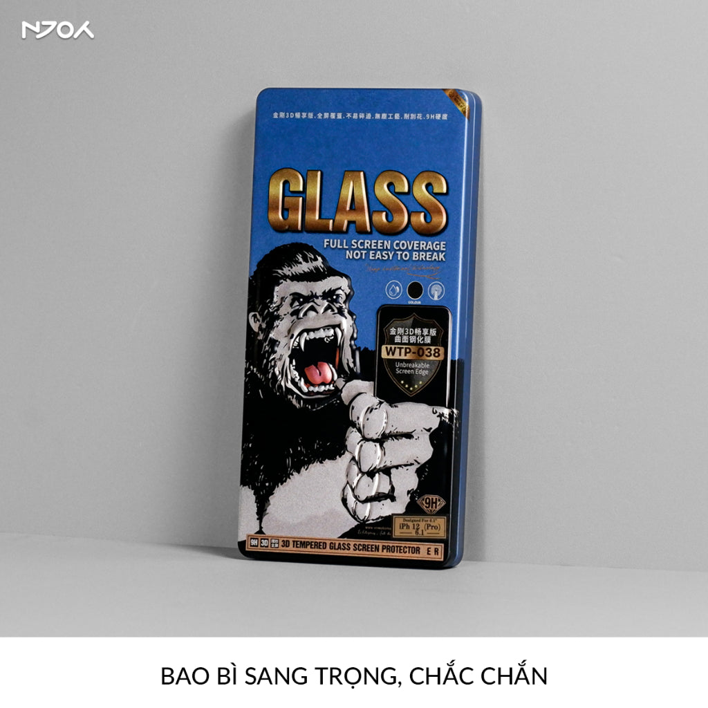Kính Cường Lực Wekome Kingkong Siêu Mỏng Trong Suốt Cho iPhone 16 Pro Max 15 14 13 12 11