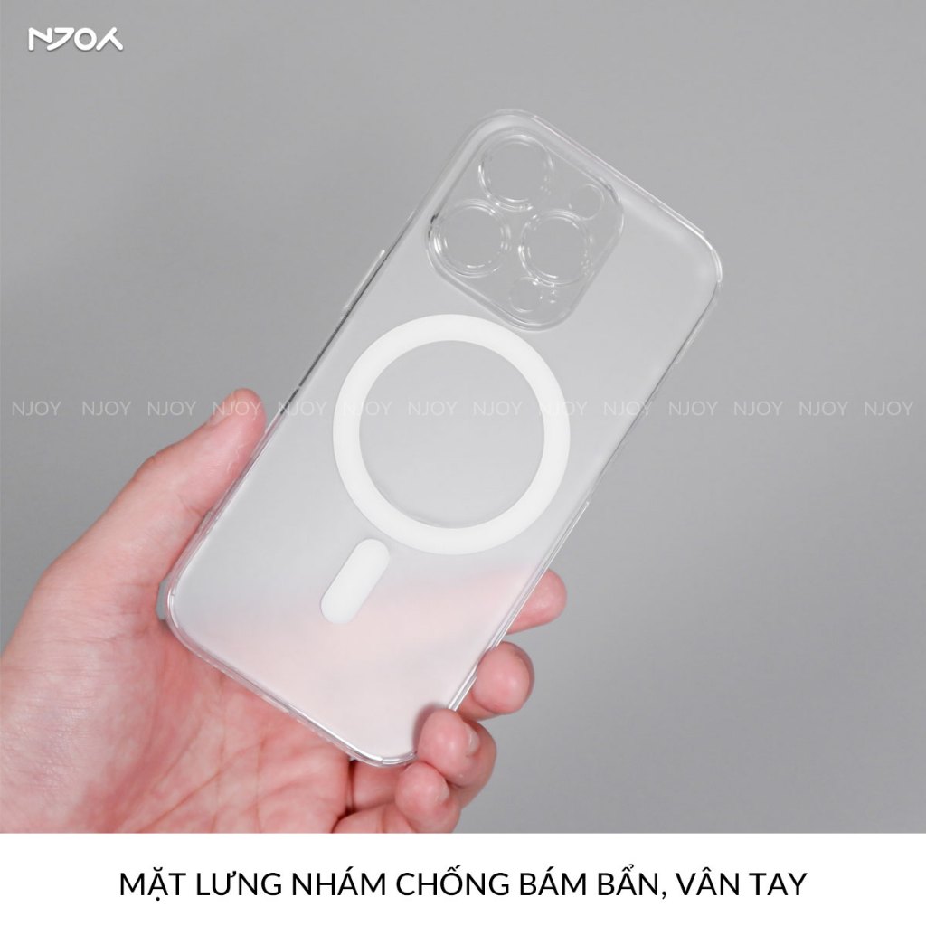 Ốp Magsafe Lưng Nhám Chống Vân Tay Bảo Vệ Camera Cho iPhone 17 Pro Max 16 15 14 13