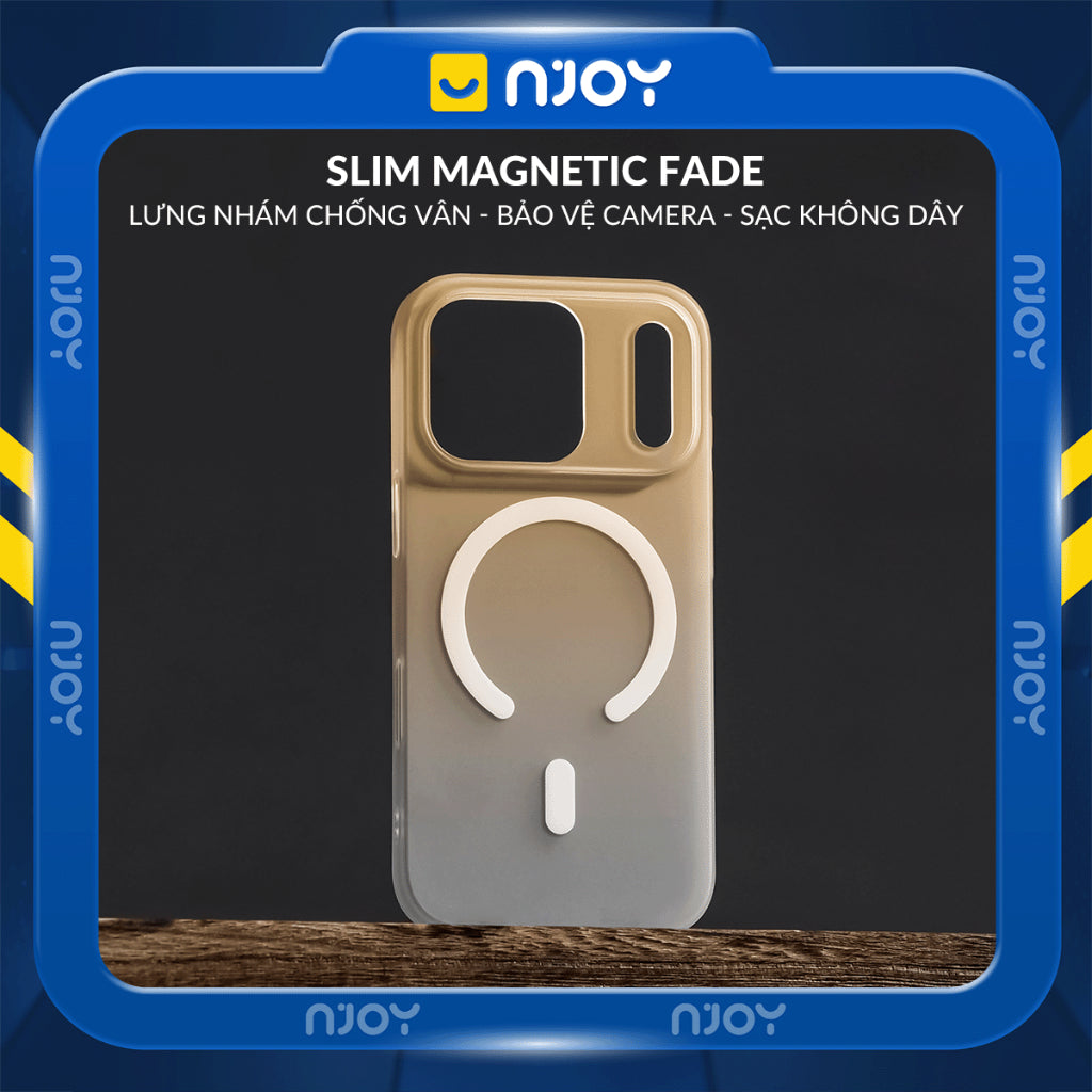 Ốp Siêu Mỏng Nhám Magsafe Màu Gradient Ombre Cho Điện Thoại iPhone 17 Pro Max 16 15 14 13