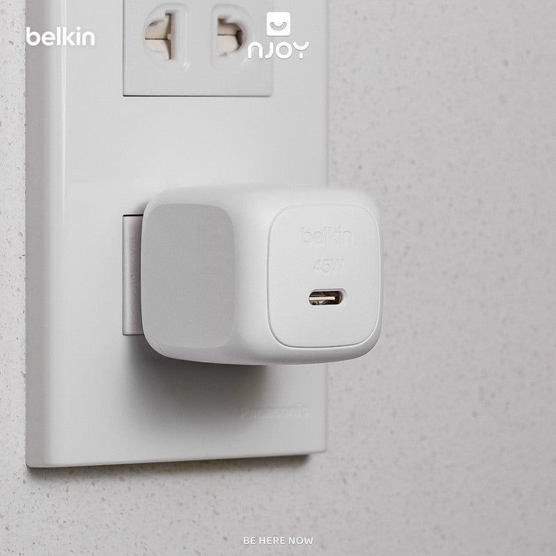 Củ Sạc Nhanh 45W Belkin Chính Hãng Type C To Type C PD3.2 Cho Điện Thoại iPhone 18 Pro Max 17 16 iPad Njoy BoostCharge