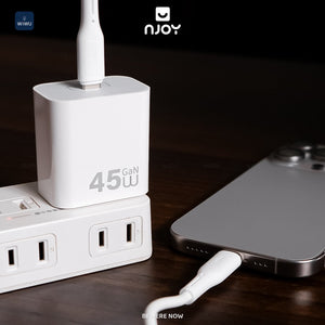 Bộ Sạc Nhanh 45W GaN Wiwu Essen Type C To C Cho Điện Thoại iPhone 18 Pro Max 17 16 15 Macbook iPad