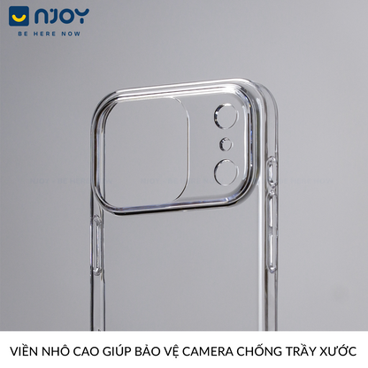 Ốp Trong Suốt Cứng Siêu Mỏng Memumi Chống Ố Vàng Cho Điện Thoại iPhone 17 Pro Max 16 15 14 13 12