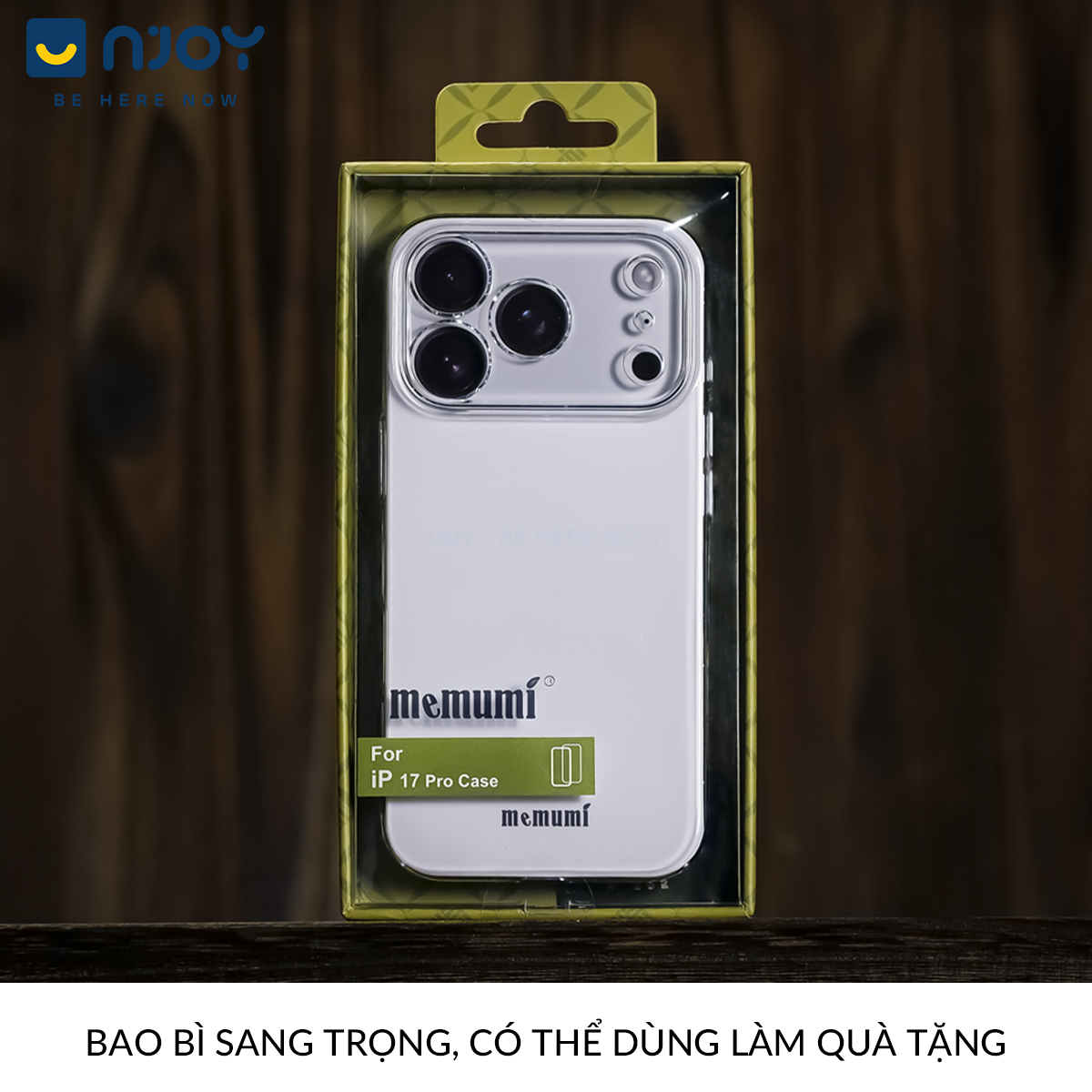 Ốp Trong Suốt Cứng Siêu Mỏng Memumi Bảo Vệ Camera Cho iPhone 17 Pro Max 16 15 14 13 12 11