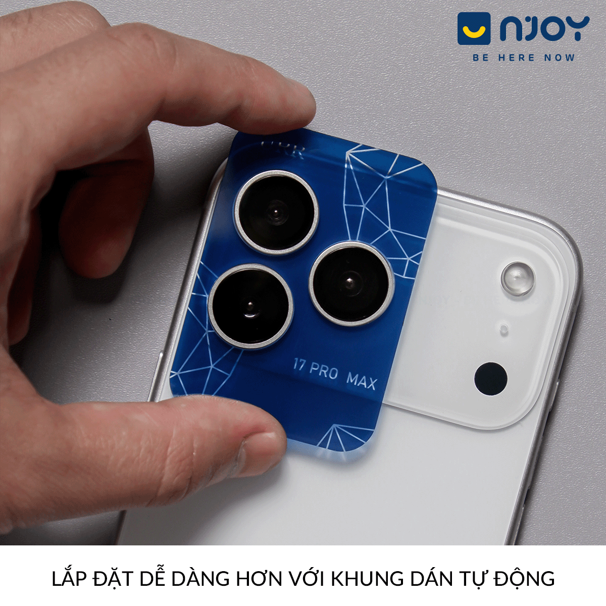 Cường Lực Camera URR Sapphire PVDSS 2 Tầng Cho iPhone 17 Pro Max 16 Pro Max 15 Pro Max 14 Pro Max 13 12