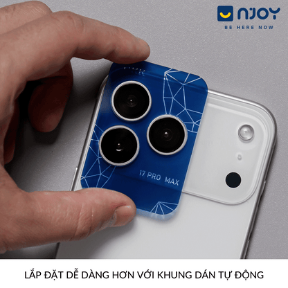 Cường Lực Camera URR Sapphire PVDSS 2 Tầng Cho iPhone 17 Pro Max 16 Pro Max 15 Pro Max 14 Pro Max 13 12