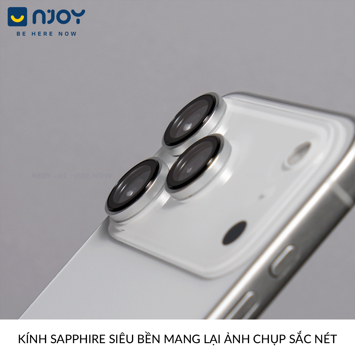 Cường Lực Camera URR Sapphire PVDSS 2 Tầng Cho iPhone 17 Pro Max 16 Pro Max 15 Pro Max 14 Pro Max 13 12