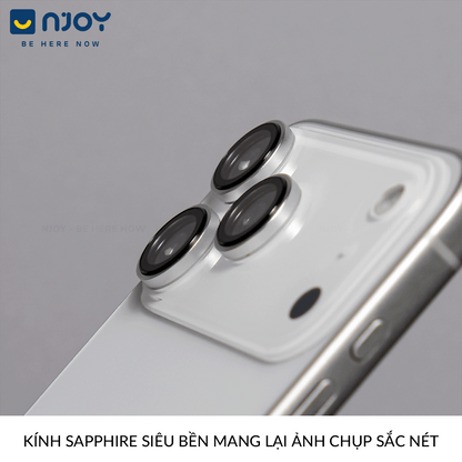Cường Lực Camera URR Sapphire PVDSS 2 Tầng Cho iPhone 17 Pro Max 16 Pro Max 15 Pro Max 14 Pro Max 13 12