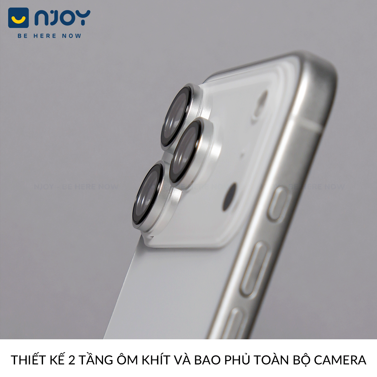 Cường Lực Camera URR Sapphire PVDSS 2 Tầng Cho iPhone 17 Pro Max 16 Pro Max 15 Pro Max 14 Pro Max 13 12