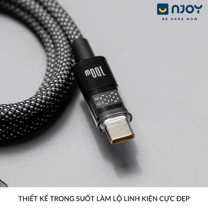 Dây Cáp Sạc Baseus 100W Type C To C Đèn Led Báo Công Suất Sạc Cho Điện Thoại iPhone iPad Macbook