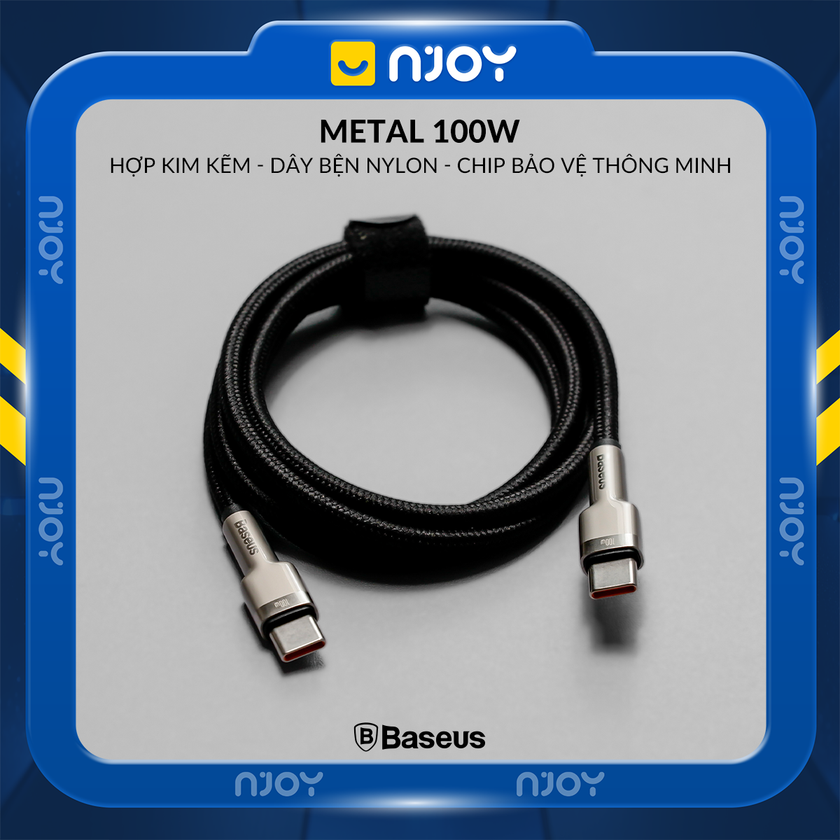 Cáp Sạc Nhanh Baseus 100W Chân Cắm Type C Độ Dài 1m 2m Cho Laptop Máy Tính Bảng