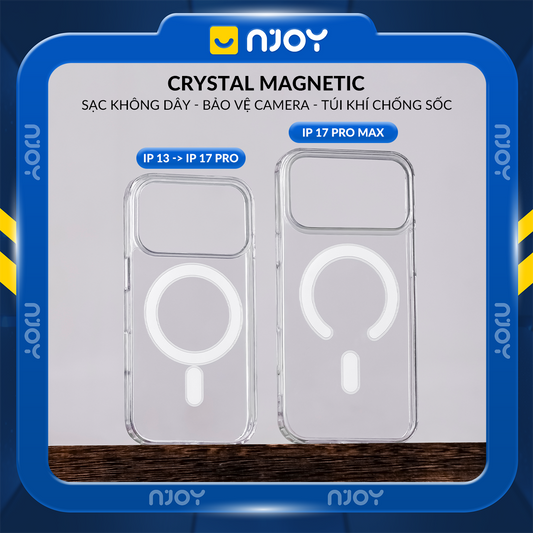 Ốp Magsafe Trong Suốt Chống Sốc Cho iPhone 17 Pro Max 16 15 14 13 12 11
