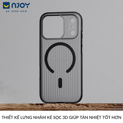 Ốp Lưng Nhám Chống Vân Tay Hỗ Trợ Sạc Không Dây Từ Tính Cho iPhone 17 Pro Max 16 15 14 13 12