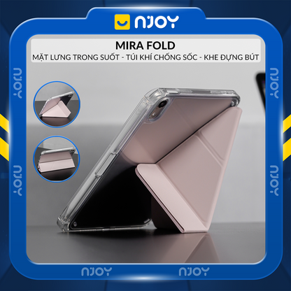 Bao Da Ốp Lưng iPad Trong Suốt Chống Sốc Mặt Lưng Gấp Gọn Chữ Y Có Khay Đựng Bút Apple Pencil