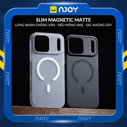 Ốp Magsafe Siêu Mỏng Nhám Mờ Chống Vân Tay Cho iPhone 12 13 14 15 16 17 Pro Max