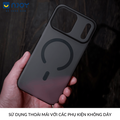 Ốp Magsafe Siêu Mỏng Nhám Mờ Chống Vân Tay Cho iPhone 12 13 14 15 16 17 Pro Max
