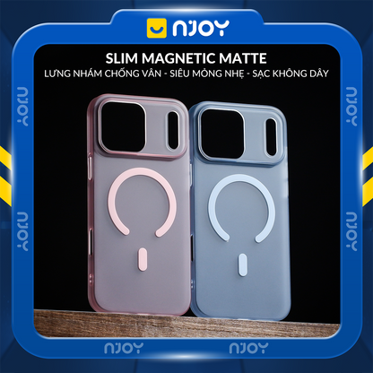 Ốp Magsafe Siêu Mỏng Nhám Mờ Chống Vân Tay Cho iPhone 12 13 14 15 16 17 Pro Max