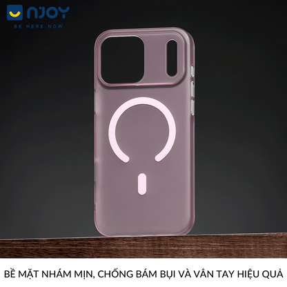 Ốp Magsafe Siêu Mỏng Nhám Mờ Chống Vân Tay Cho iPhone 12 13 14 15 16 17 Pro Max