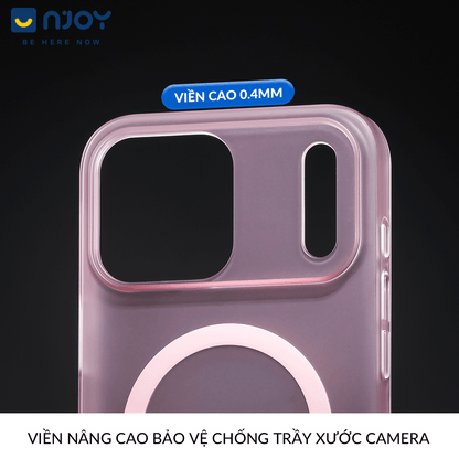 Ốp Magsafe Siêu Mỏng Nhám Mờ Chống Vân Tay Cho iPhone 12 13 14 15 16 17 Pro Max