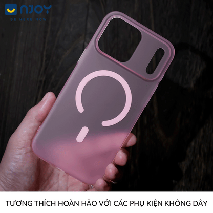 Ốp Magsafe Siêu Mỏng Nhám Mờ Chống Vân Tay Cho iPhone 12 13 14 15 16 17 Pro Max