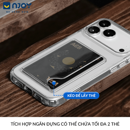Ốp Đựng Thẻ Trong Suốt Njoy Bảo Vệ Camera Cho iPhone 17 Pro Max 16 15 14 13 12