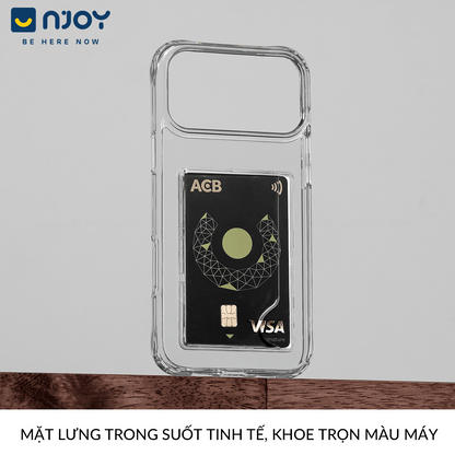 Ốp Đựng Thẻ Trong Suốt Njoy Bảo Vệ Camera Cho iPhone 17 Pro Max 16 15 14 13 12