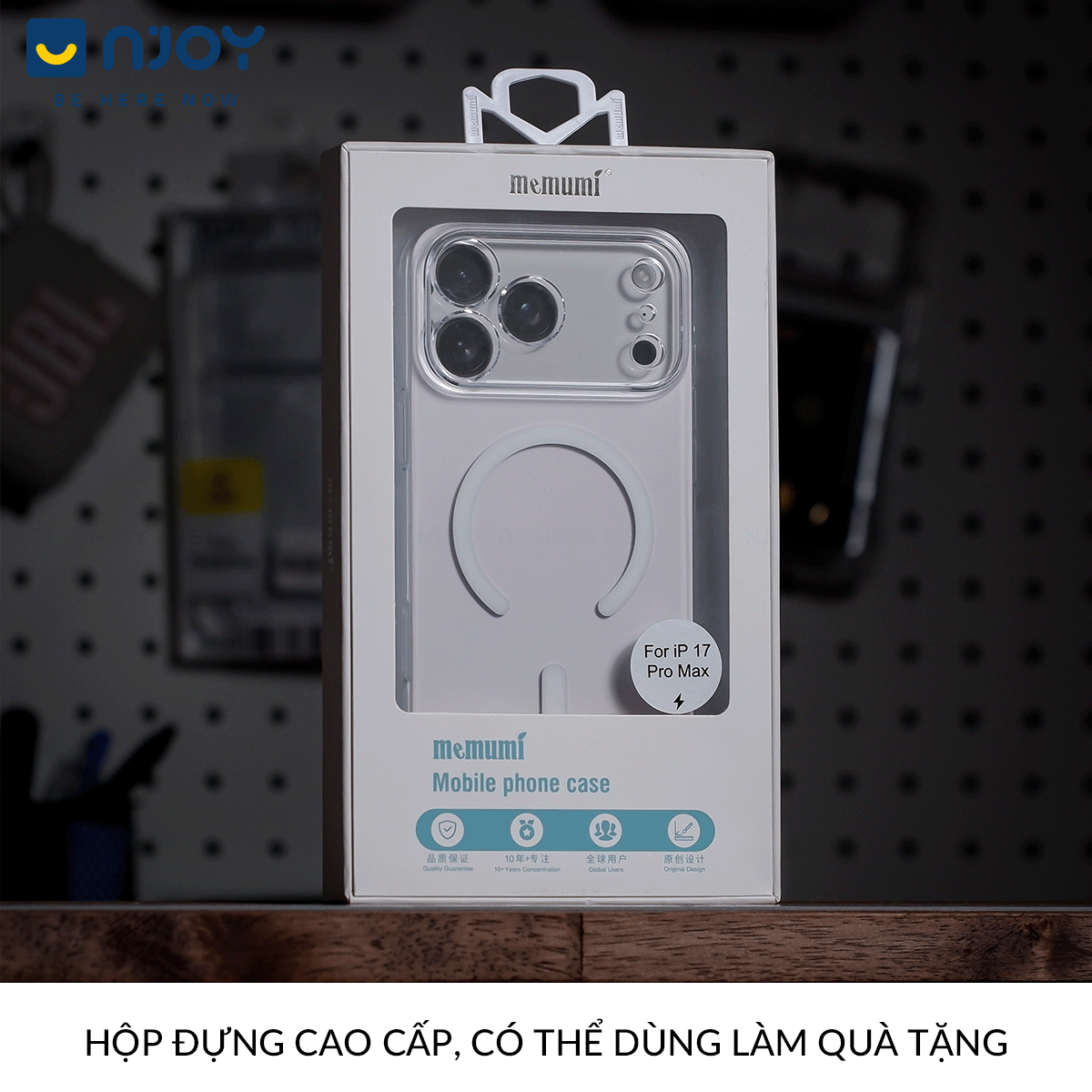 Ốp Siêu Mỏng Memumi Trong Suốt Hỗ Trợ Sạc Không Dây Cho Điện Thoại iPhone 17 Pro Max 16 15 14 13