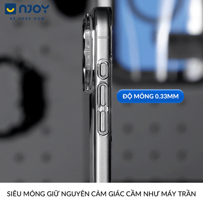 Ốp Siêu Mỏng Memumi Trong Suốt Hỗ Trợ Sạc Không Dây Cho Điện Thoại iPhone 17 Pro Max 16 15 14 13