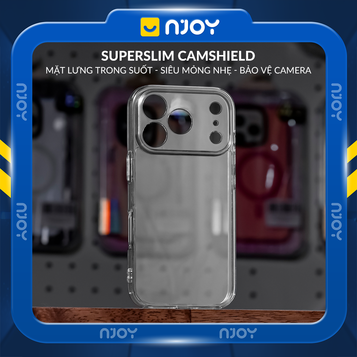 Ốp Trong Suốt Mỏng Nhẹ Bảo Vệ Camera Chống Ố Cho iPhone 17 Pro Max 16 15 14 12 12 11