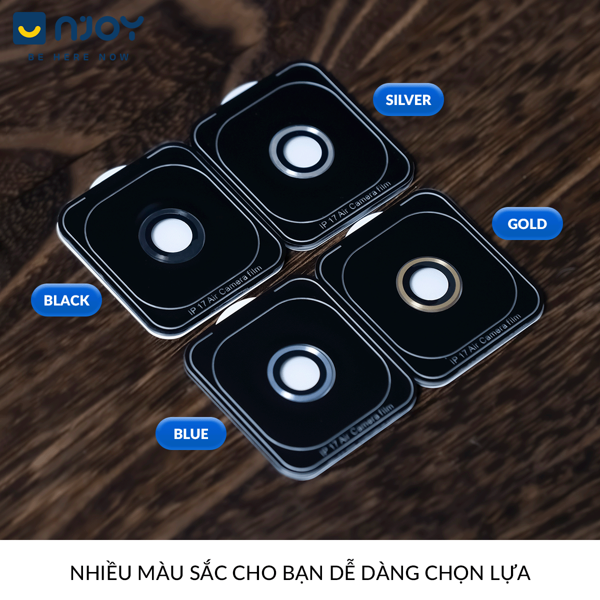 Vòng Cường Lực Camera Khung Tự Dán Nhiều Màu Cho Điện Thoại iPhone 17 Air 16 15 14 13 12 11