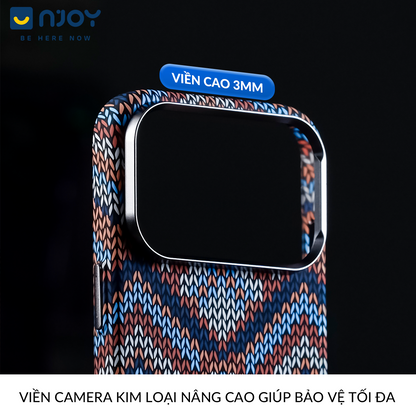 Ốp Carbon Magsafe Siêu Mỏng PC Họa Tiết Vải Đan Cho Điện Thoại iPhone 17 Pro Max 16 15 14 13