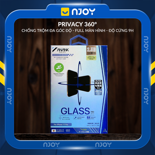 Kính Cường Lực Anank Chống Nhìn Trộm Cho iPhone 17 Pro Max 16 15 14 13 12 11