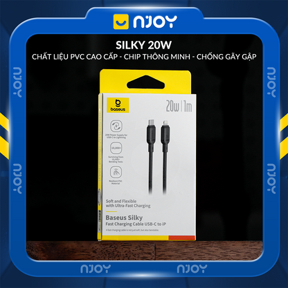 Cáp Sạc Nhanh Baseus PD 20W Type C to Lightning Chống Đứt Gãy Cho iPhone 14 Pro Max 13 12