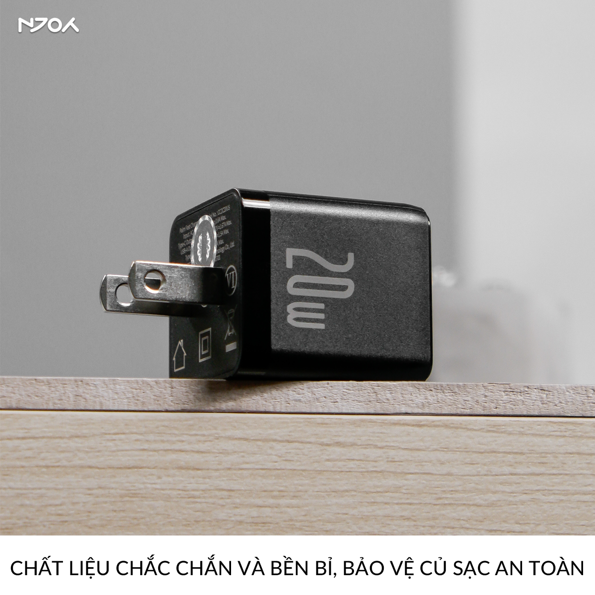 Củ Sạc Nhanh 20W Baseus Palm 2 Cổng Type C USB-A Nhỏ Gọn Cho iPhone Samsung