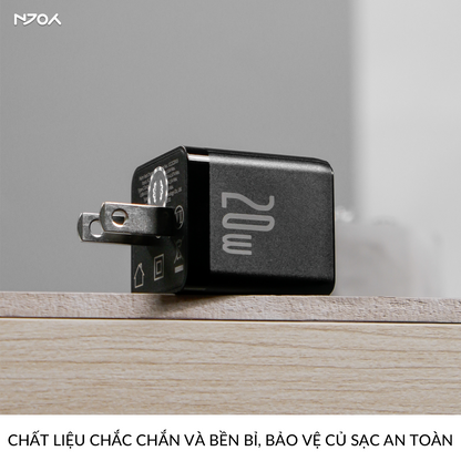 Củ Sạc Nhanh 20W Baseus Palm 2 Cổng Type C USB-A Nhỏ Gọn Cho iPhone Samsung