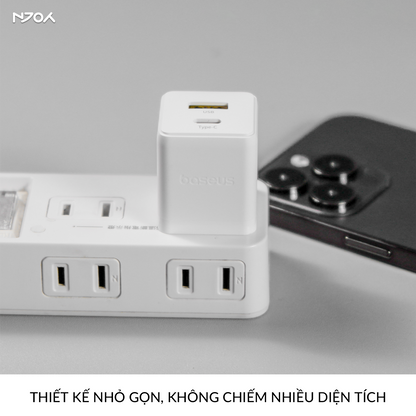Củ Sạc Nhanh 20W Baseus Palm 2 Cổng Type C USB-A Nhỏ Gọn Cho iPhone Samsung