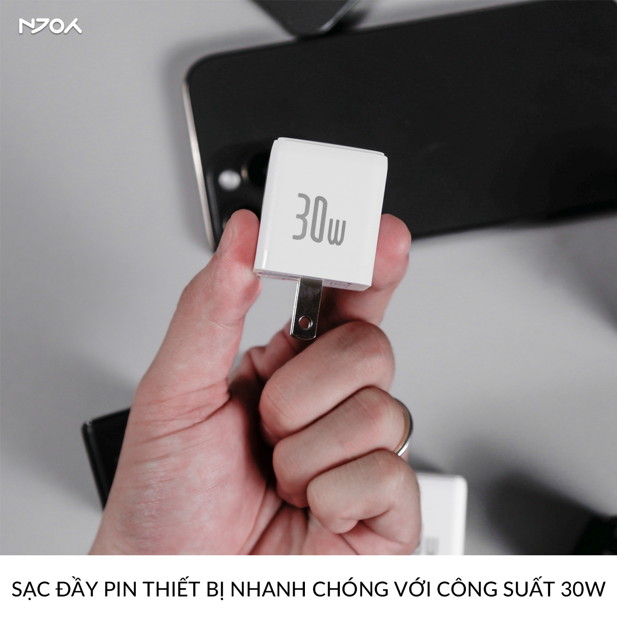 Củ Sạc Nhanh 30W Baseus Palm Chân Cắm Type C Hỗ Trợ QC PD 3.0 Cho iPhone Samsung