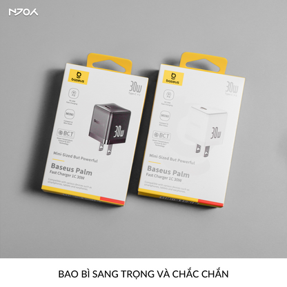 Củ Sạc Nhanh 30W Baseus Palm Chân Cắm Type C Hỗ Trợ QC PD 3.0 Cho iPhone Samsung
