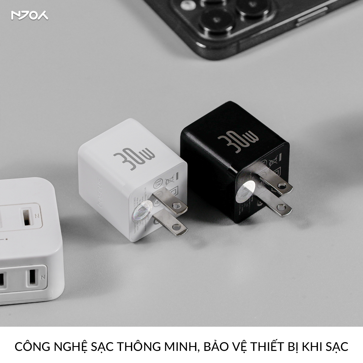 Củ Sạc Nhanh 30W Baseus Palm Chân Cắm Type C Hỗ Trợ QC PD 3.0 Cho iPhone Samsung