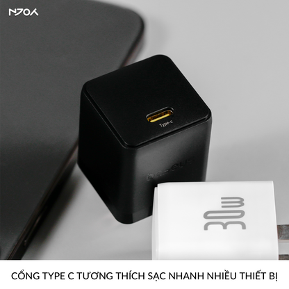Củ Sạc Nhanh 30W Baseus Palm Chân Cắm Type C Hỗ Trợ QC PD 3.0 Cho iPhone Samsung