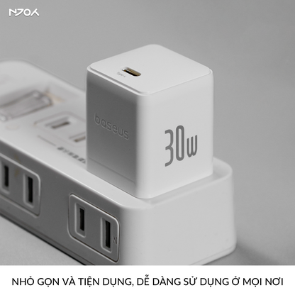 Củ Sạc Nhanh 30W Baseus Palm Chân Cắm Type C Hỗ Trợ QC PD 3.0 Cho iPhone Samsung